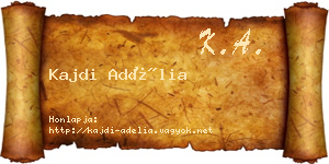 Kajdi Adélia névjegykártya